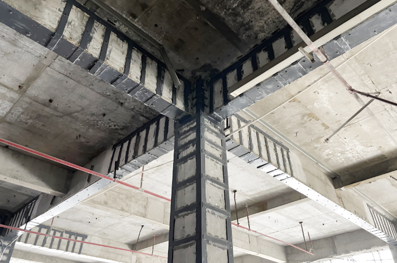 框架柱強(qiáng)度不夠加固方案